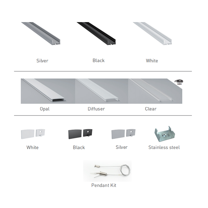 Ceiling LED Channel Light Diffuser For 20mm Double Row LED Strip Light Ceiling LED Channel Light Diffuser For 20mm Double Row LED Strip Light
